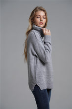 Load image into Gallery viewer, Side Slit Turtleneck Sweater
