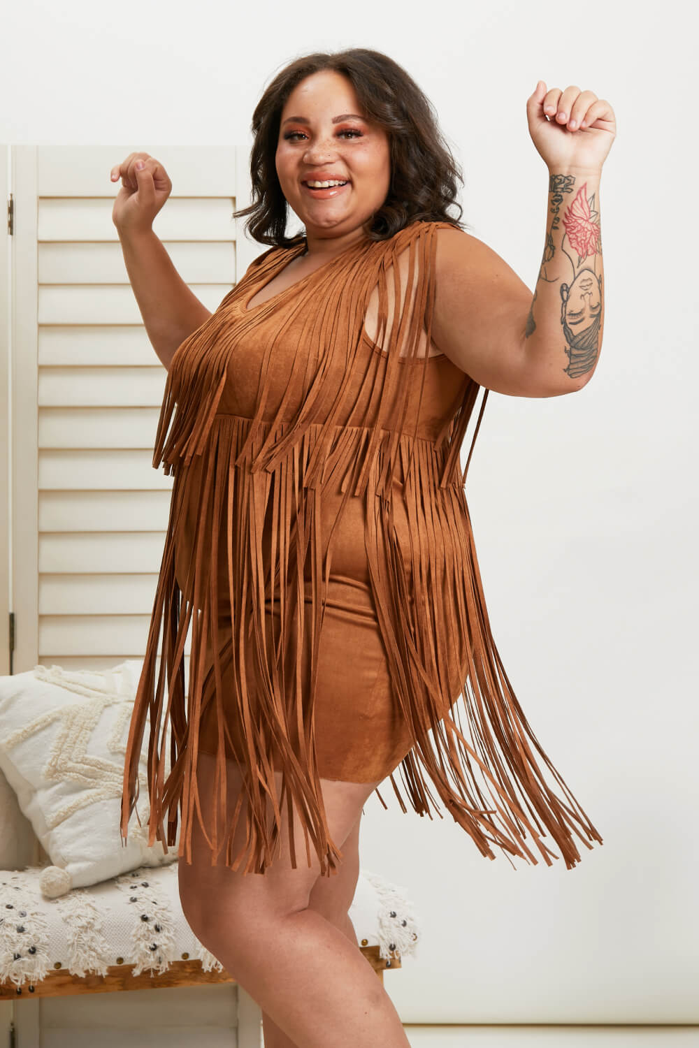 Vocal Shake It Up Full Size Fringe Dress