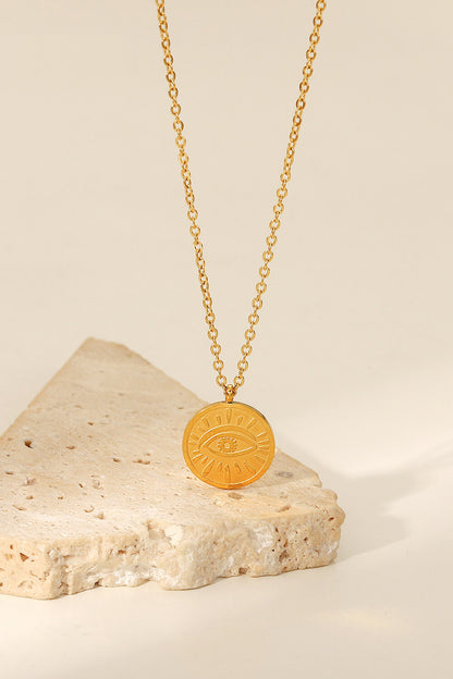 Eye Coin Pendant Necklace