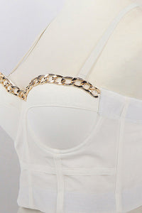 Demi Chain Trim Bustier