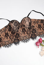 Load image into Gallery viewer, Lace Overlay Bustier with Scalloped Hem
