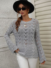 Load image into Gallery viewer, Openwork Dropped Shoulder Knit Top
