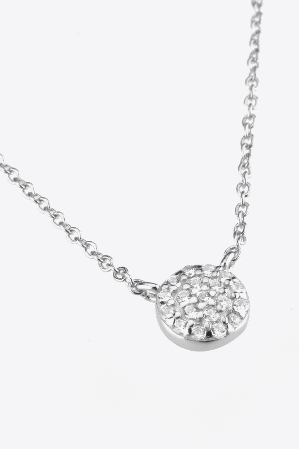 Zircon Decor Pendant 925 Sterling Silver Necklace