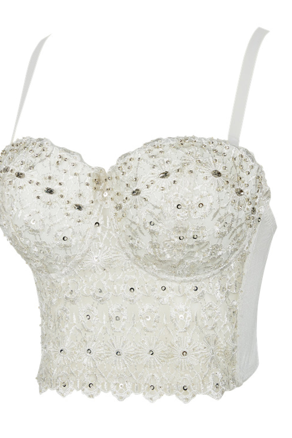 Beaded Lace Bustier