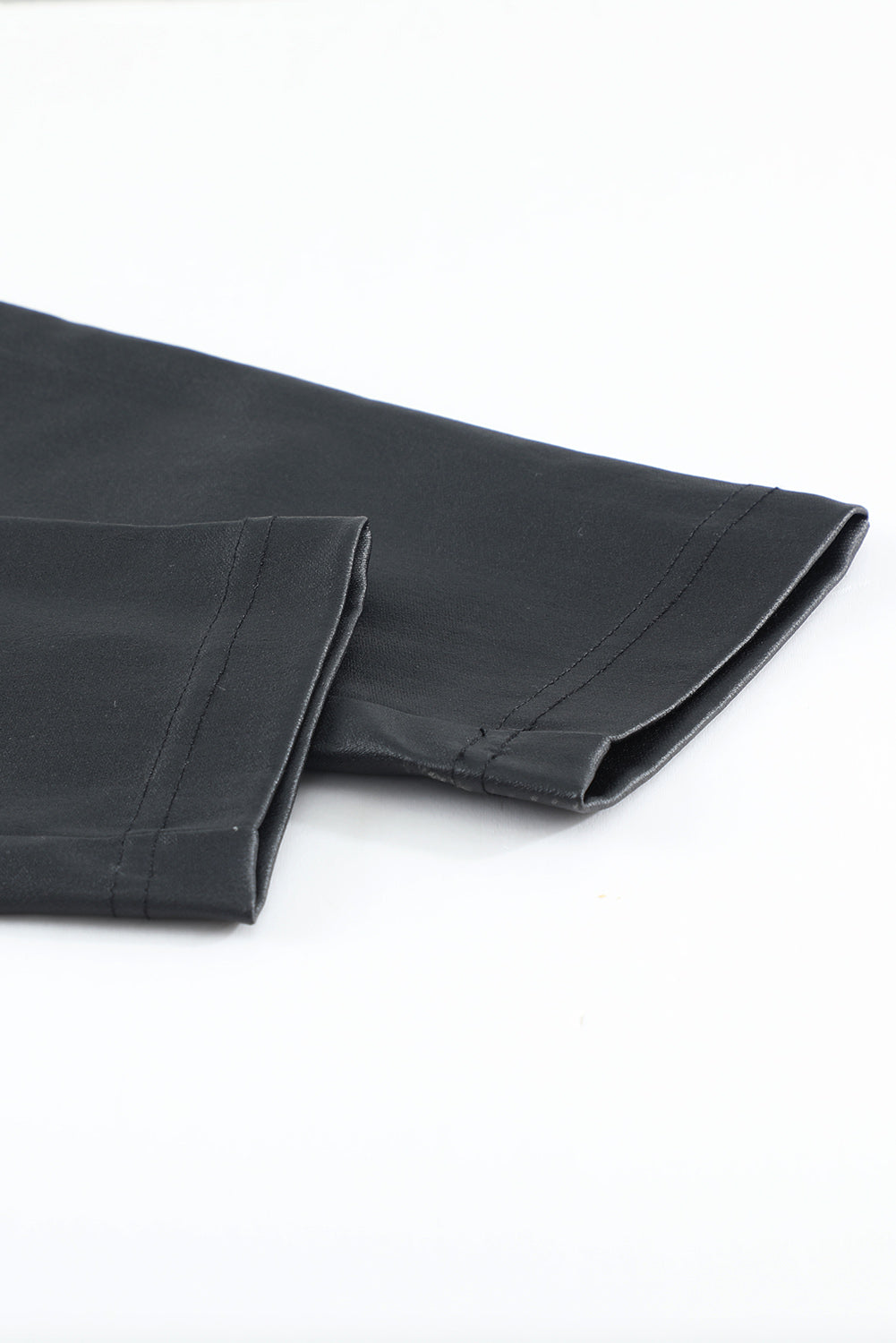 PU Leather Pants with Side Pockets