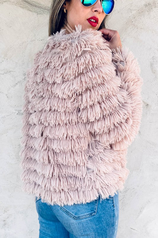 Amoli Faux Fur Fringe Jacket