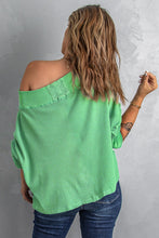 Load image into Gallery viewer, Waffle Knit Off-Shoulder Long Sleeve Top
