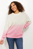 Sew In Love Cotton Candy Dreams Full Size Dip-Dye Ombre Sweater