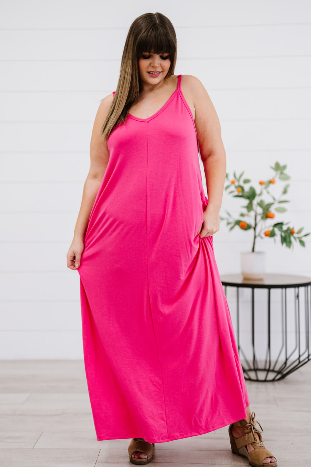 Zenana Beach Vibes Full Size Cami Maxi Dress