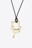 Zinc Alloy Pendant Cord Necklace