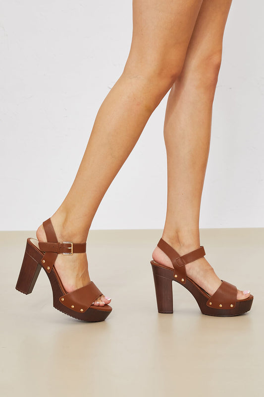 DDK Kindness and Grace Studded Block Heels