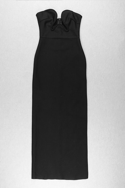 Strapless Cutout Side Split Dress