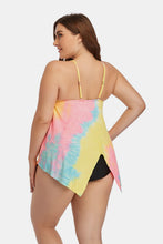 Load image into Gallery viewer, Plus Size Tie-Dye Scoop Neck Two-Piece Swim Set
