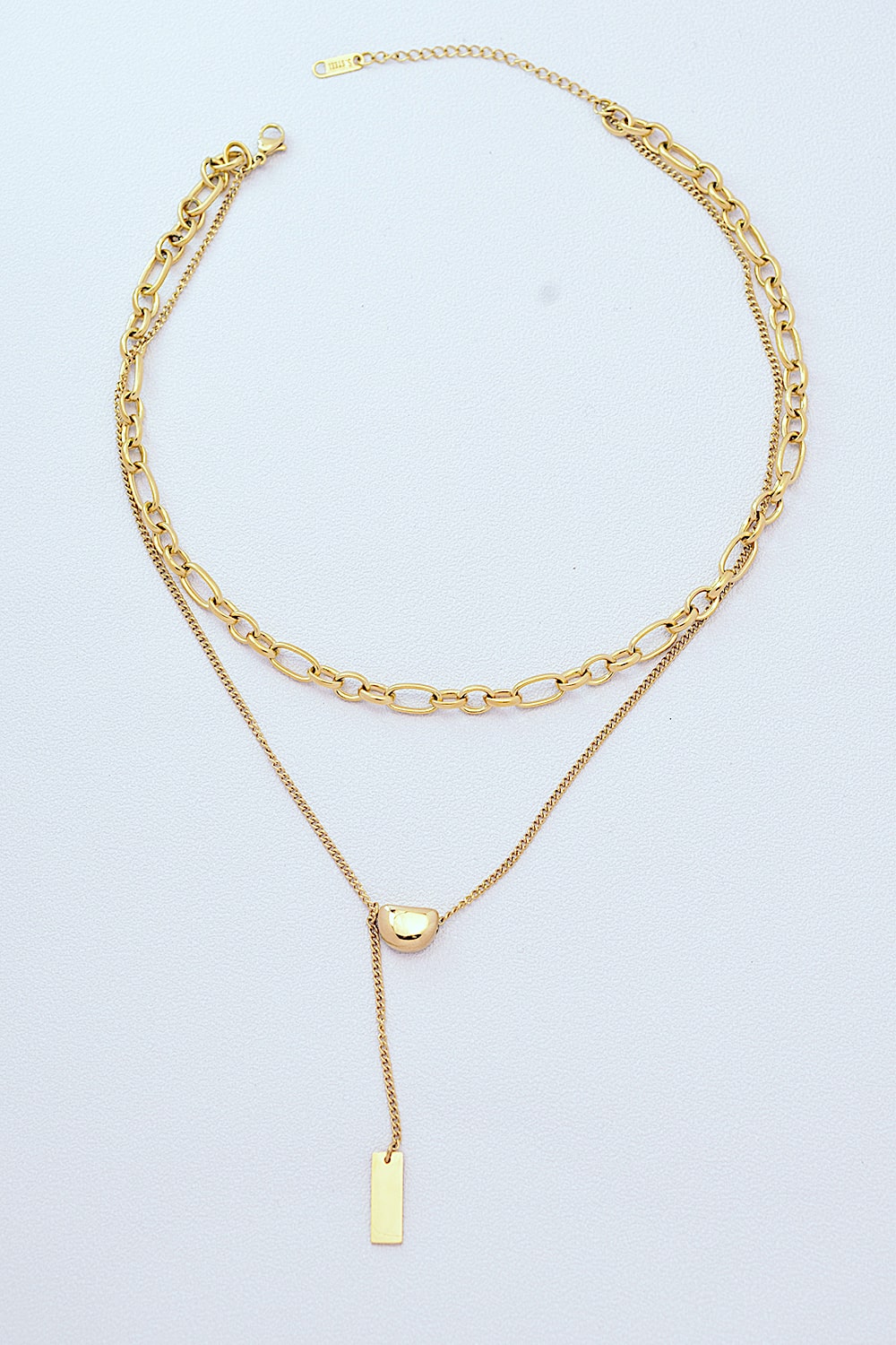 Taking Risks Geometric Pendant Layered Necklace