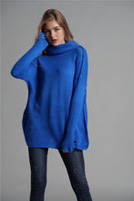 Load image into Gallery viewer, Exposed Seam Funnel Neck Tunic Sweater
