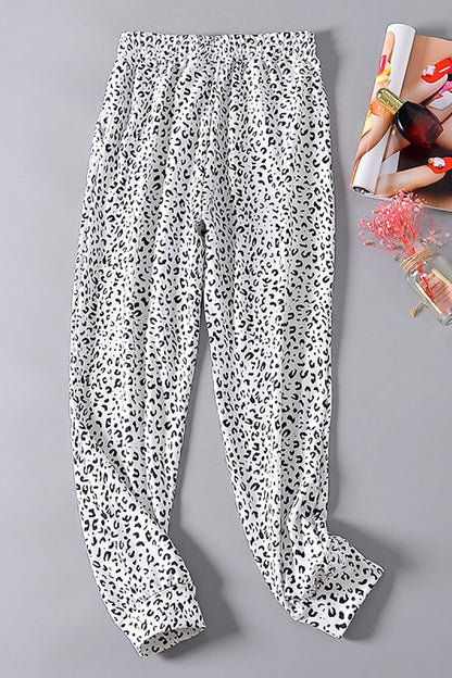 Printed High-rise Pencil Pants