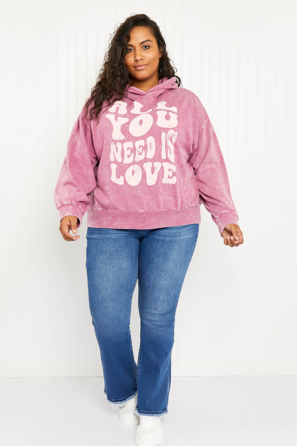 Sew In Love All You Need Is Love Full Size Hoodie