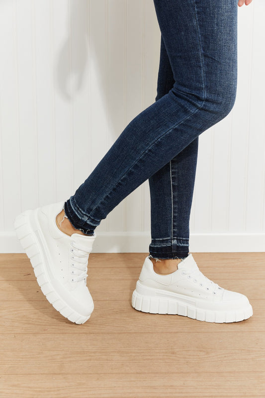 Qupid Going and Growing Chunky Sole Lace-Up Sneakers