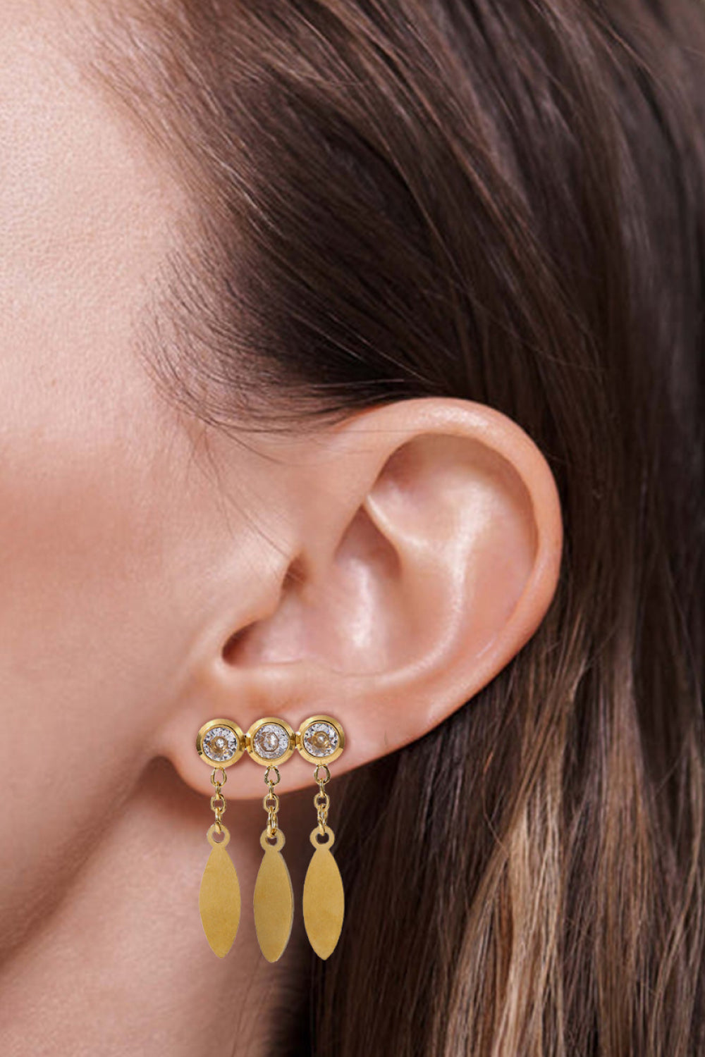 Rhinestone Teardrop Earrings