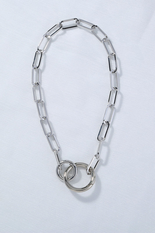 Circle Back Chain-Link Necklace