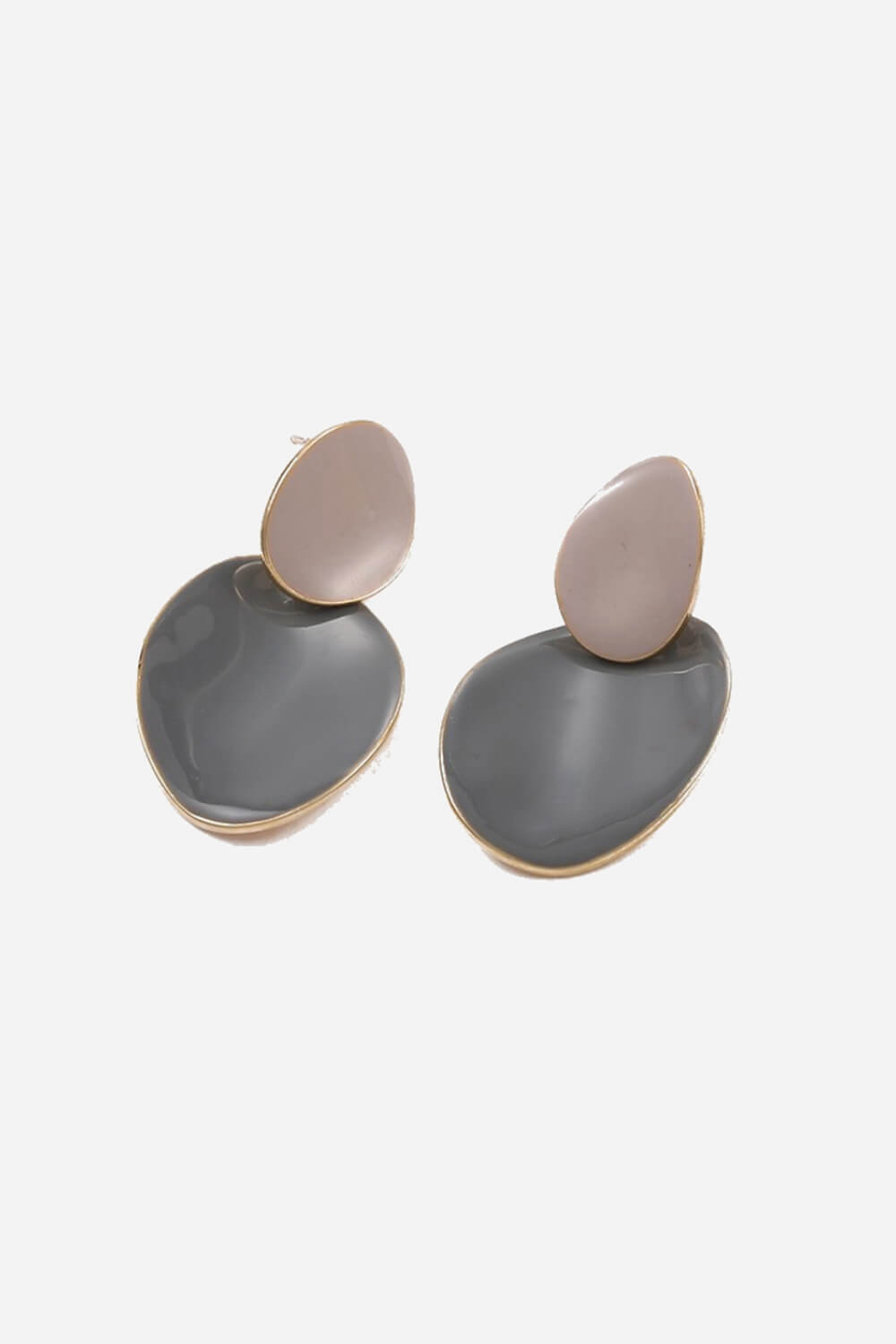 Contrast Layered Drop Earrings