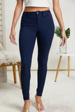 YMI Jeanswear Kate Hyper-Stretch Full Size Mid-Rise Skinny Jeans in Navy