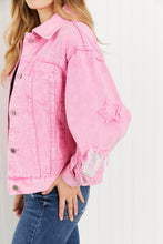 Load image into Gallery viewer, Andree by Unit Starstruck Full Size Sequin Star Patch Denim Jacket
