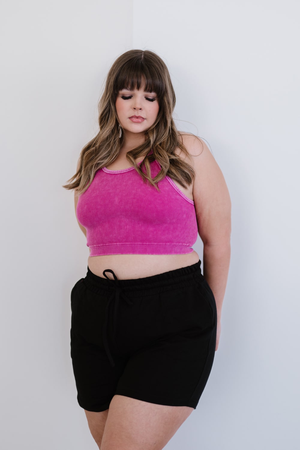 Zenana On the Move Full Size Run Ribbed Cropped Cami