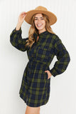 Davi & Dani Make an Entrance Full Size Button Front Shirt Dress