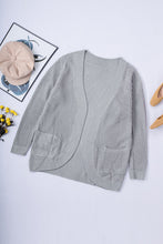 Load image into Gallery viewer, Open Front Curved Knit Cardigan Sweater
