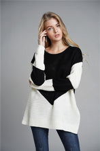 Load image into Gallery viewer, Two-Tone Chevron Pullover Sweater
