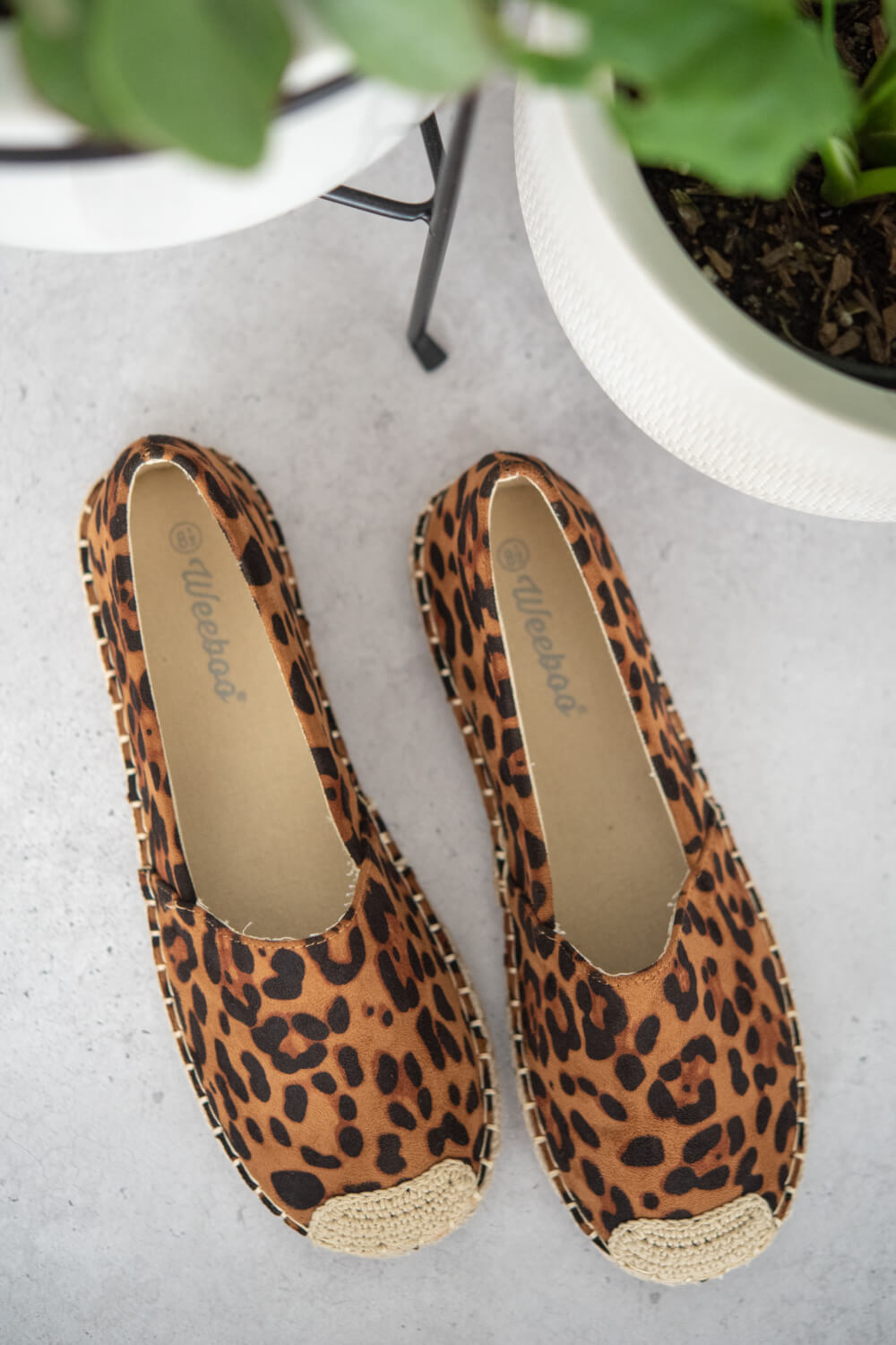 WeeBoo In Step Espadrille Slip-On Flats in Leopard