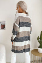 Load image into Gallery viewer, Striped Long Sleeve Duster Cardigan
