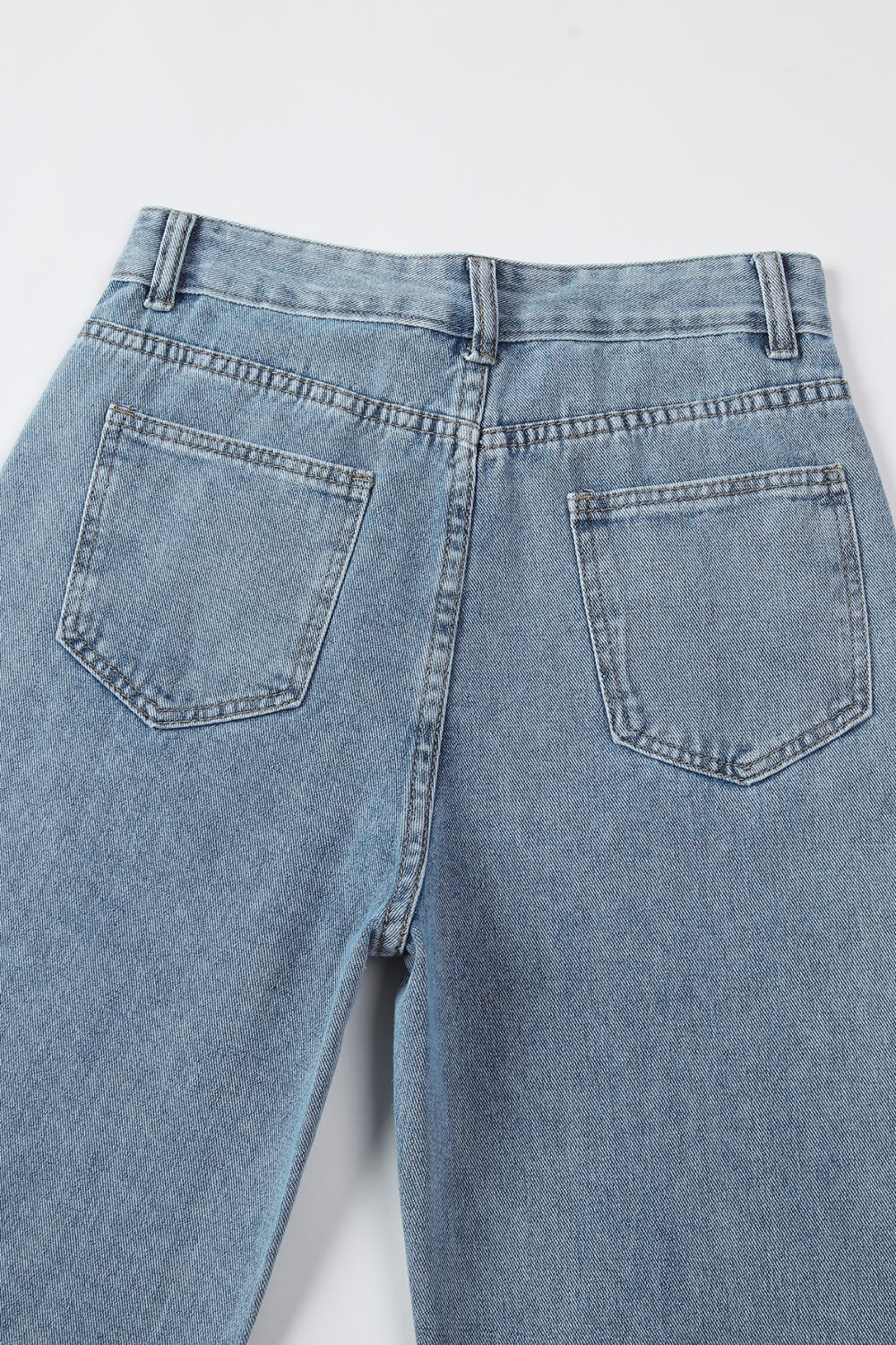 High-Waisted Wide Leg Pocket Jeans