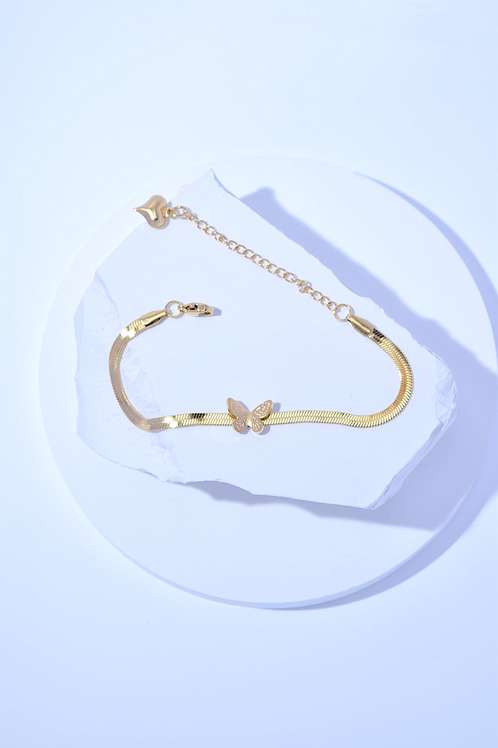 Butterfly Heart Charm Bracelet