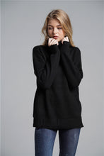 Load image into Gallery viewer, Side Slit Turtleneck Sweater
