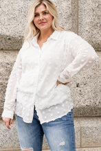 Load image into Gallery viewer, Plus Size Swiss Dot Dropped Shoulder Shirt
