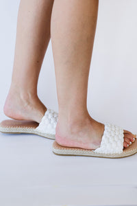 KAYLEEN Dear Lover Woven Espadrille Slides