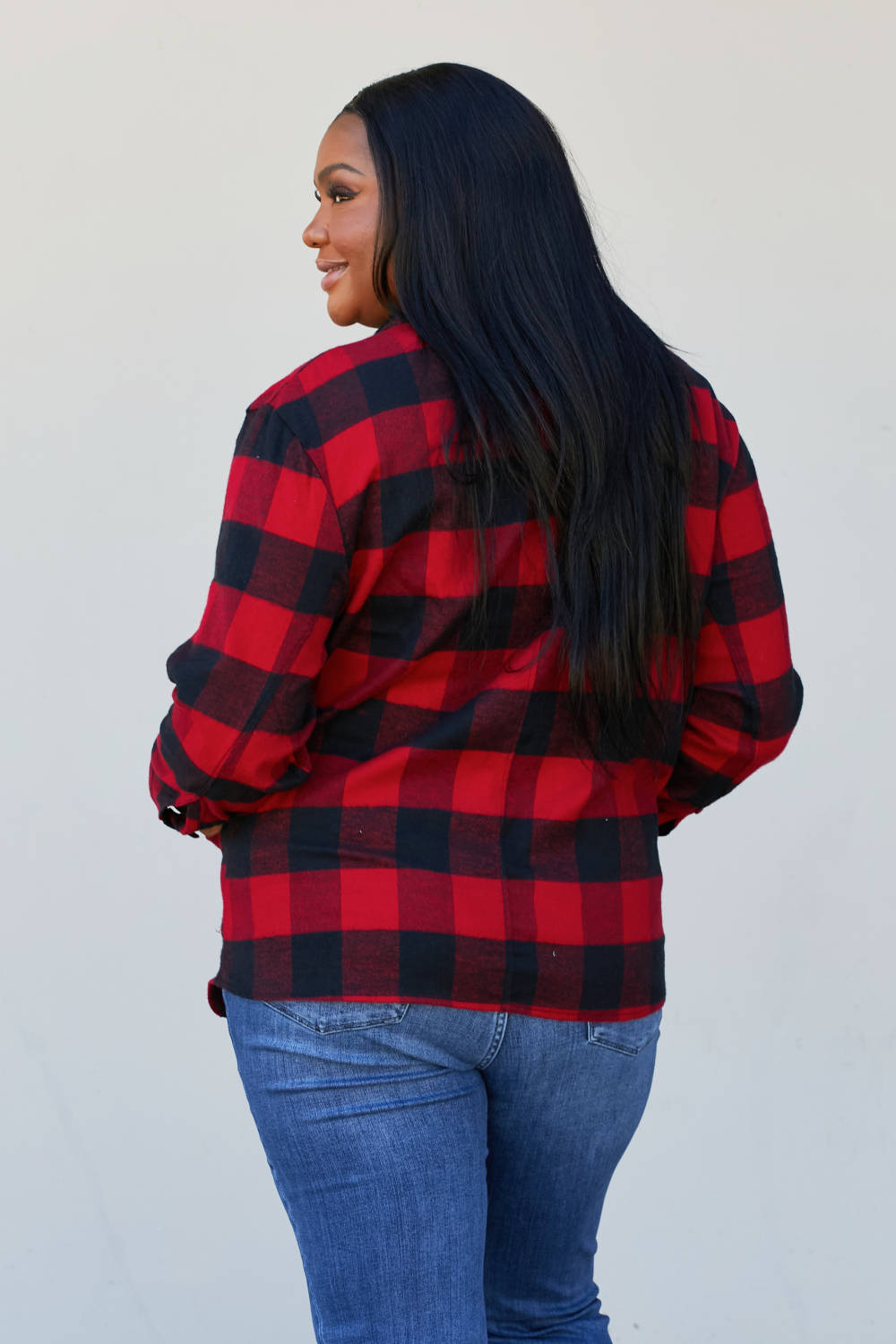 Sew In Love Full Size Plaid Button-Up Shirt