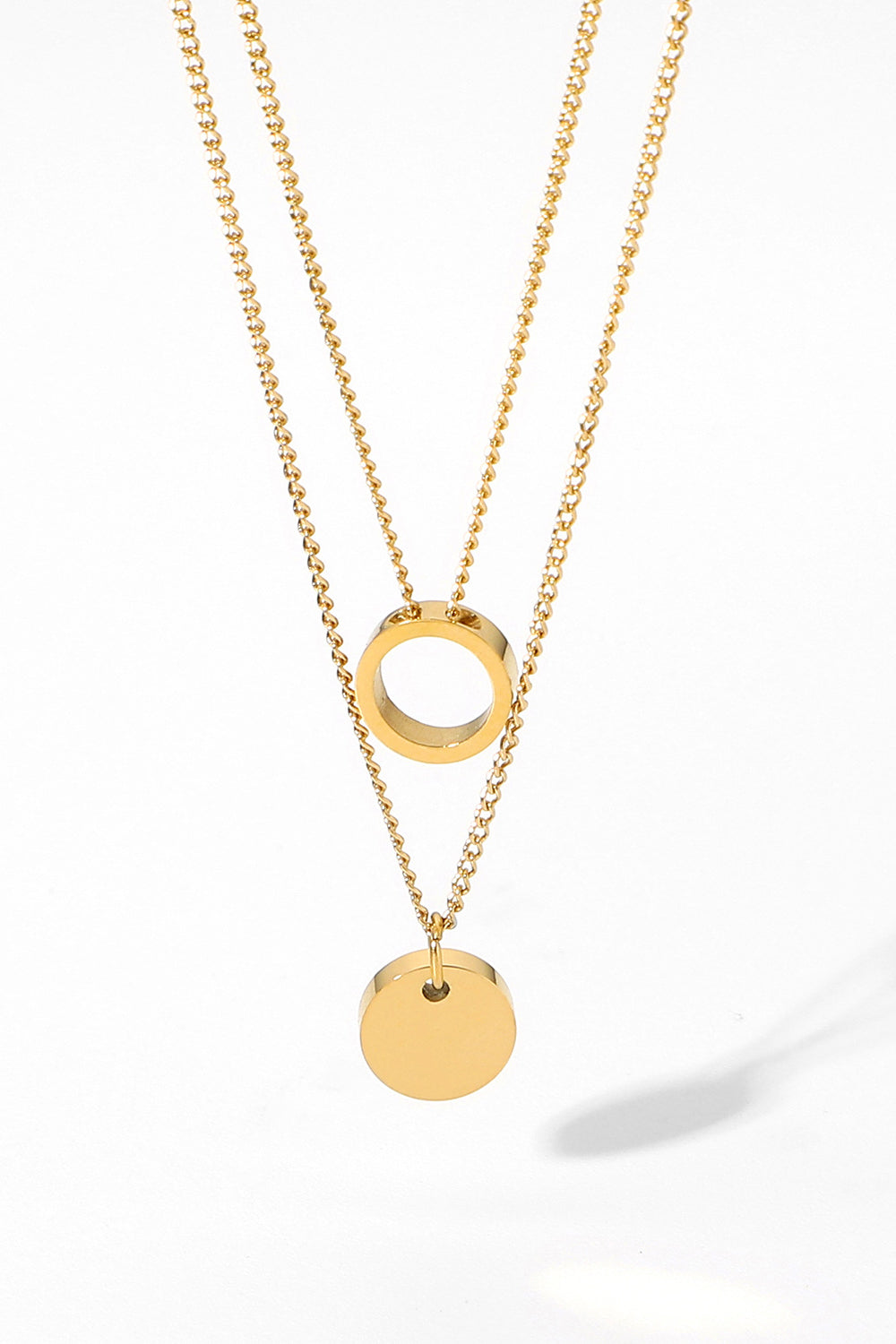 Circle Pendant Necklace Set