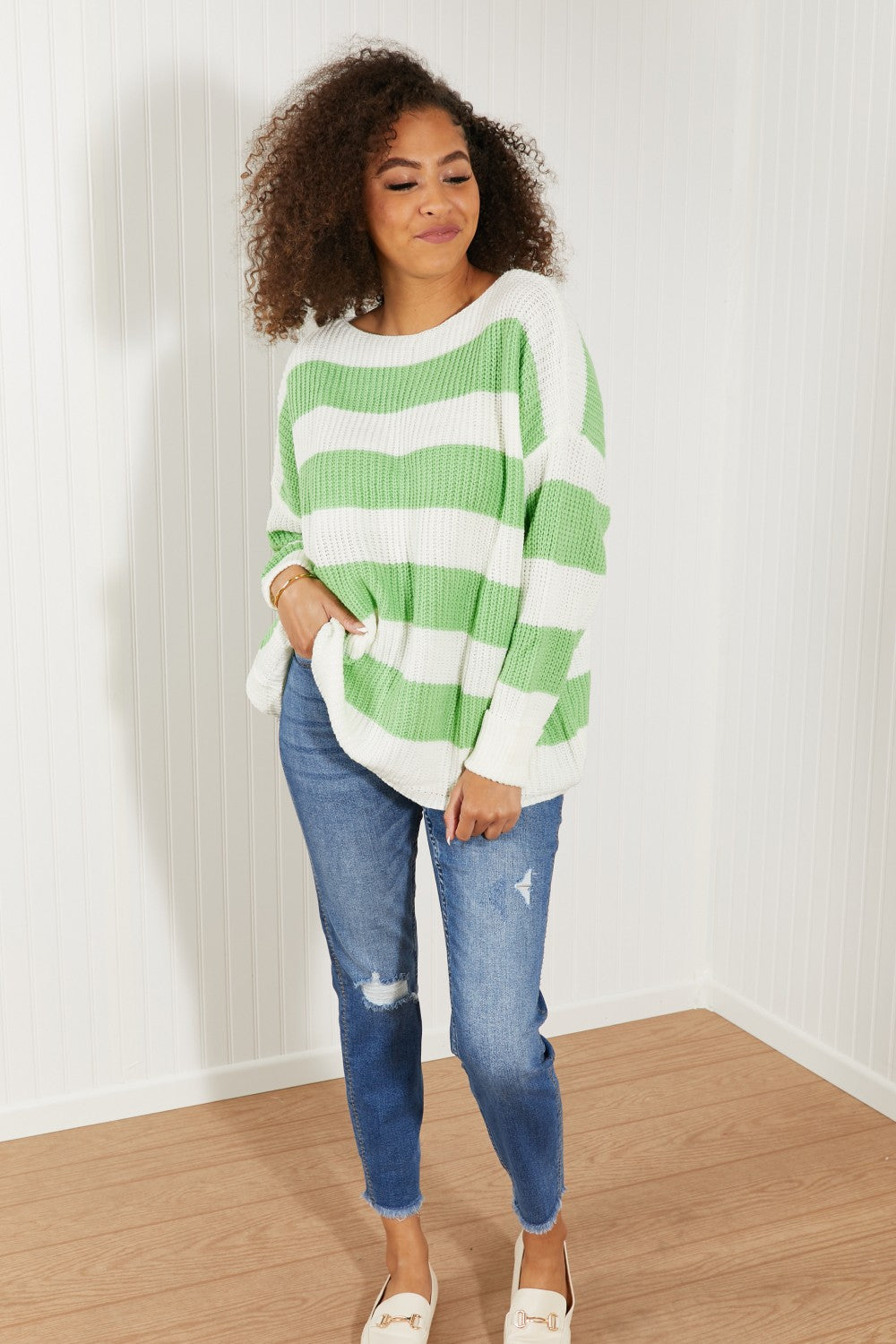 CY Fashion Thrill of the Moment Striped Sweater