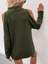 Load image into Gallery viewer, Cable-Knit Cold Shoulder Sweater
