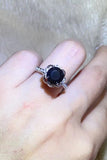 2 Carat Black Moissanite Floral Ring