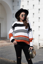 Load image into Gallery viewer, Striped Boat Neck Sweater
